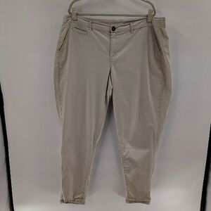 Lane Bryant Khaki Trouser Pants Size 20 Stretch Neutral Color